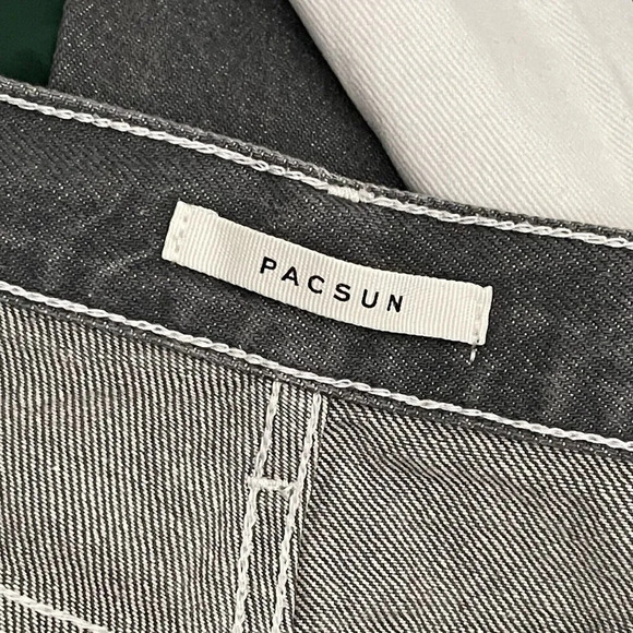 PacSun High Rise Straight Button Fly Jeans Colorblock Y2K Grunge Size 27 - Picture 6 of 11